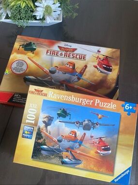 (4/$8) Disney Planes Fire & Rescue Chutes Ladder Game Ravensburger Puzzle DIY